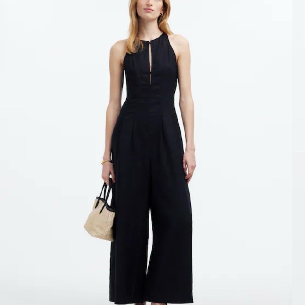 Madewell NWT Black Halter Jumpsuit